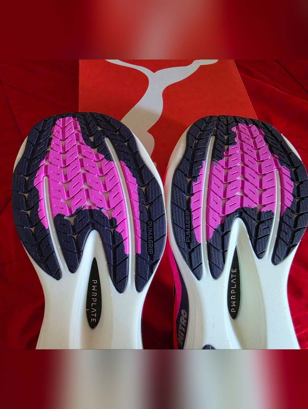 Puma FIRE! NIB! x HIROX Deviate Nitro 4 in Pure Pink Puma White. Sz 6. R2S!! - Picture 15 of 15